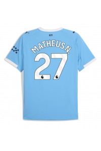 Manchester City Matheus Nunes #27 Fotballdrakt Hjemme Klær 2025-26 Korte ermer
